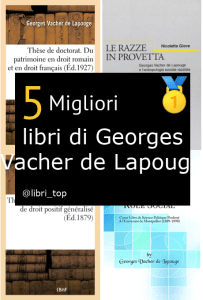 Migliori libri di Georges Vacher de Lapouge